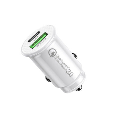 Biladapter med Dobbel Hurtiglading – QC 3.0 + PD USB-C